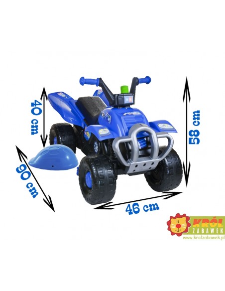 Duży Quad na pedały z kaskiem - zielony