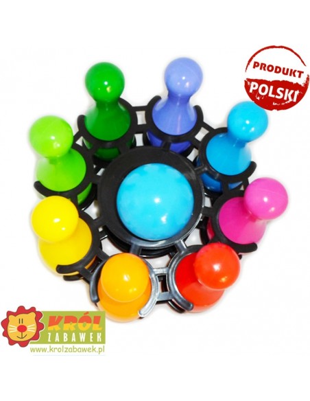 Kręgle plastikowe w koszyku małe