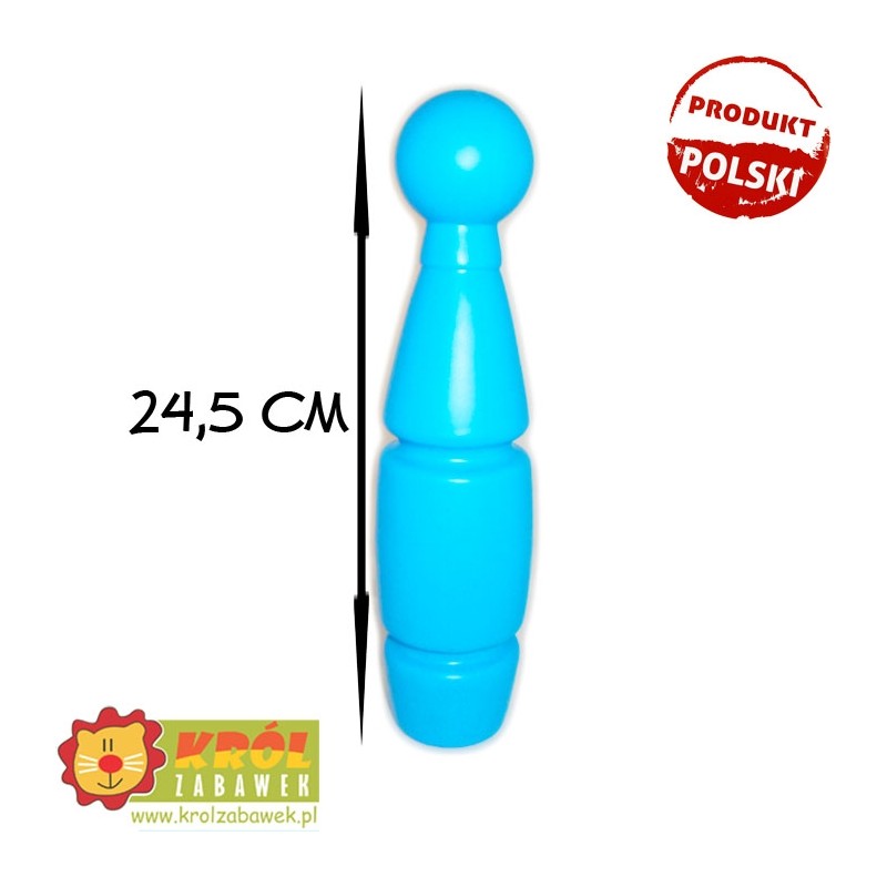 Kręgle plastikowe w koszyku średnie