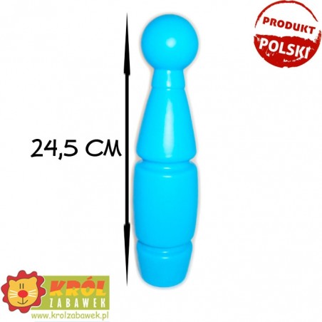 Kręgle plastikowe w koszyku średnie