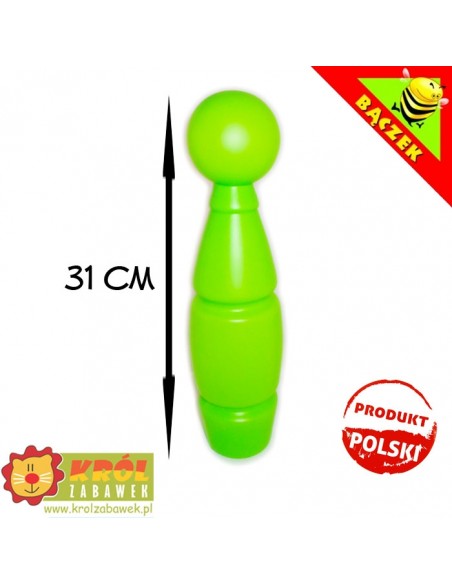 Kręgle plastikowe w koszyku duże