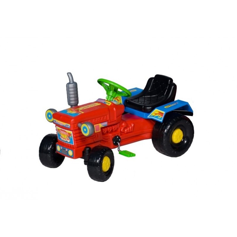 Czerwony traktor na pedały dla dzieci 