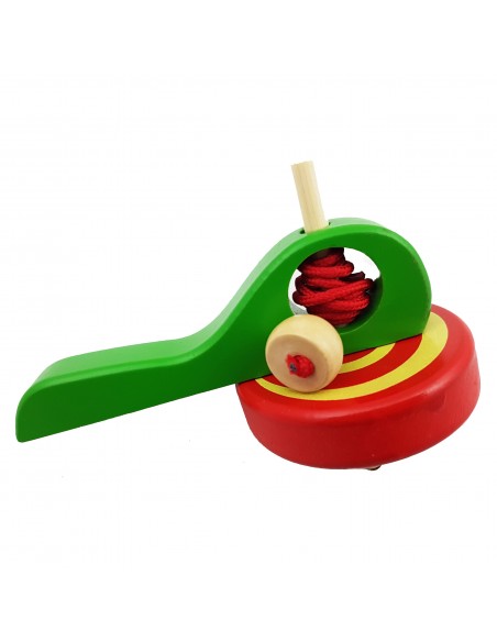 Bączek drewniany zielono czerwony