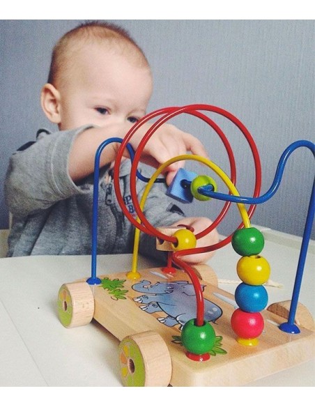 Labiryt (przeplatanka) na kółkach lew