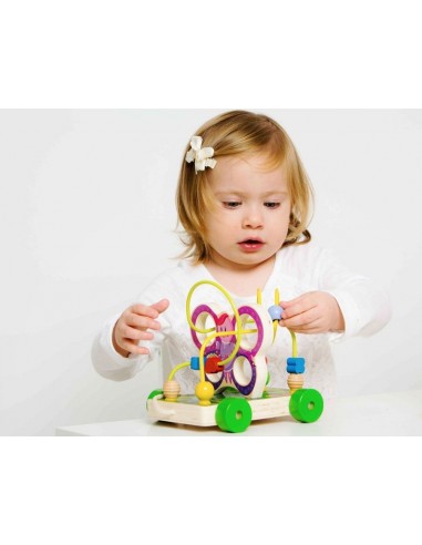 Labiryt (przeplatanka) na kółkach motyl