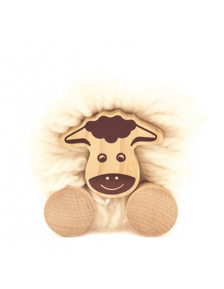 Drewniana owca pomponik - zrób to sam