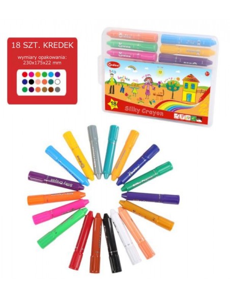 Kredki Żelowe Wykręcane 18 sztuk