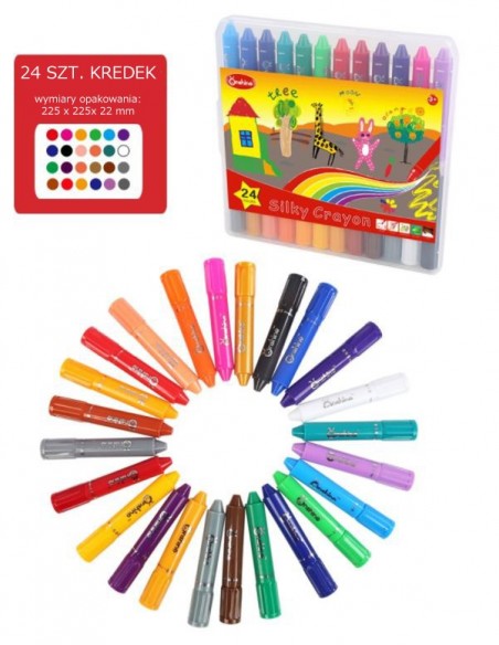 Kredki Żelowe Wykręcane 24 sztuk
