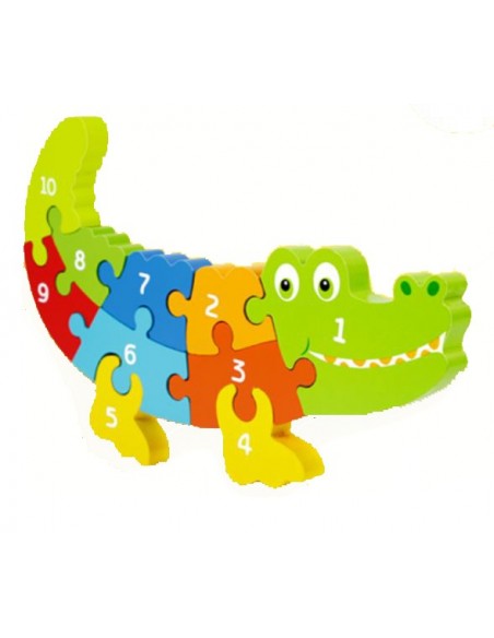 Układanka puzzle przestrzenne krokodyl cyfry