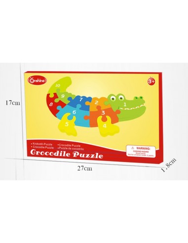 Układanka puzzle przestrzenne krokodyl cyfry