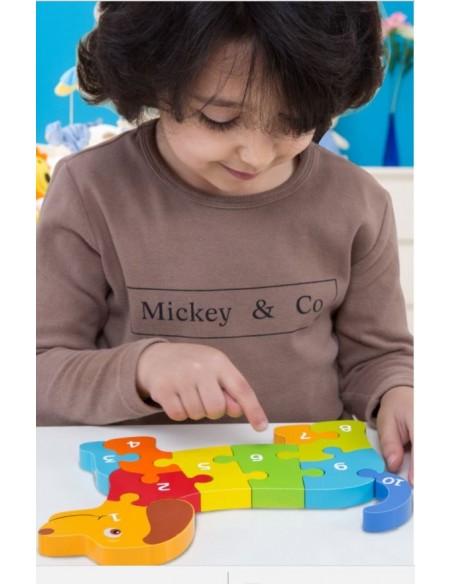 Układanka puzzle przestrzenne delfin cyfry