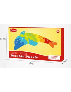Układanka puzzle przestrzenne delfin cyfry 2