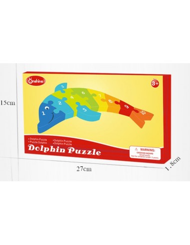 Układanka puzzle przestrzenne delfin cyfry