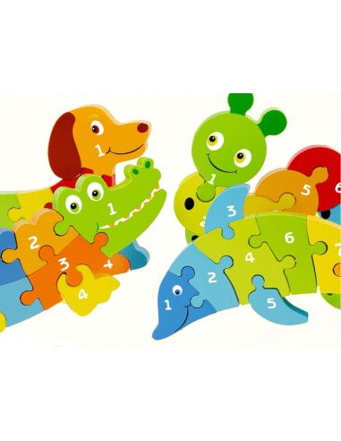 Układanka puzzle przestrzenne delfin cyfry