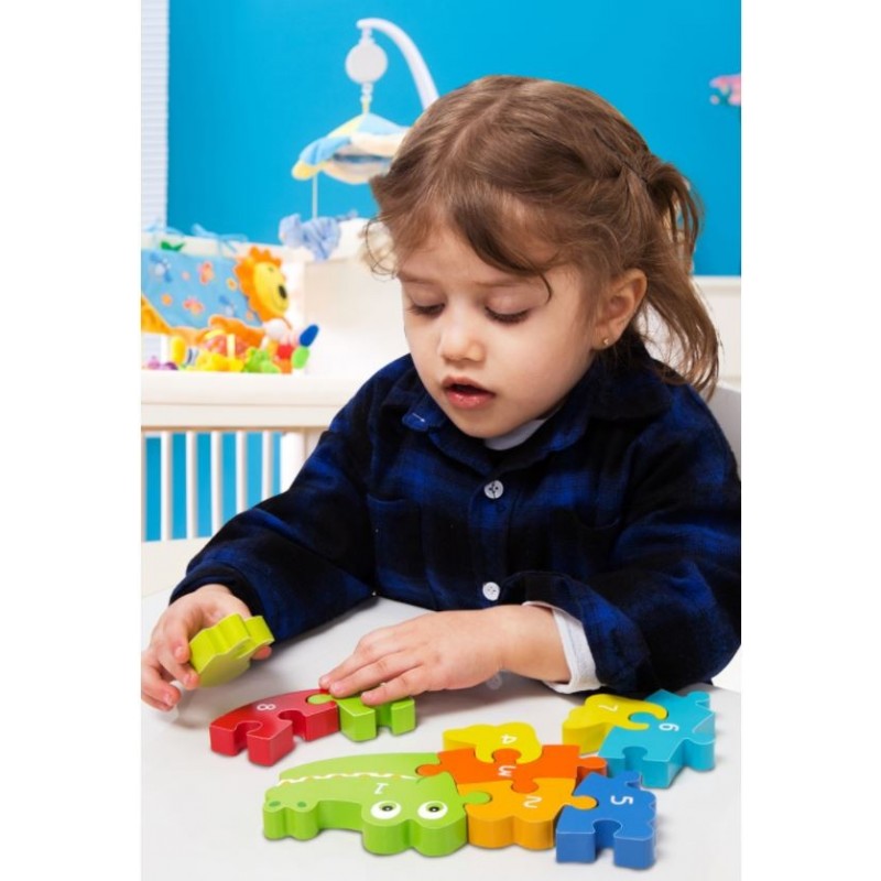 Układanka puzzle przestrzenne dżdżownica cyfry