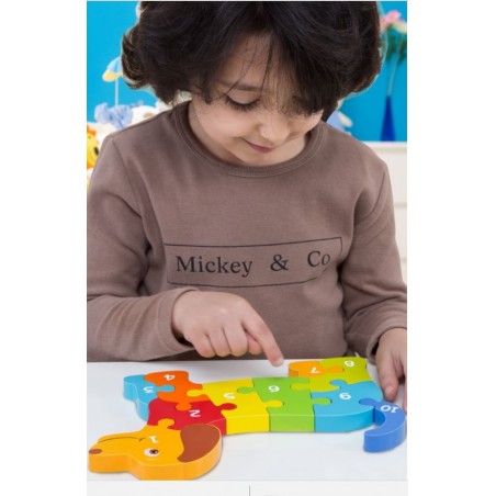 Układanka puzzle przestrzenne dżdżownica cyfry