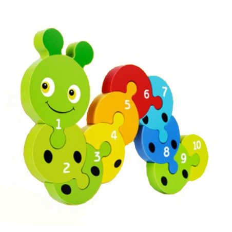 Układanka puzzle przestrzenne dżdżownica cyfry