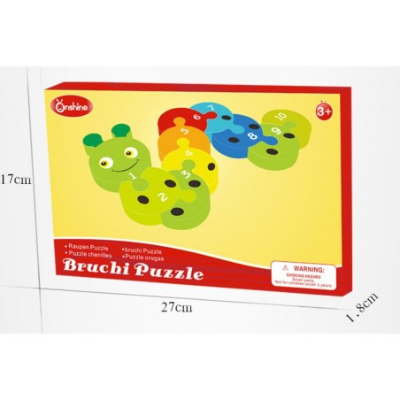 Układanka puzzle przestrzenne dżdżownica cyfry