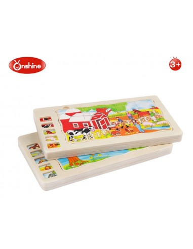 Duże puzzle warstwowe farma