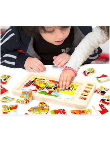 Duże puzzle warstwowe farma