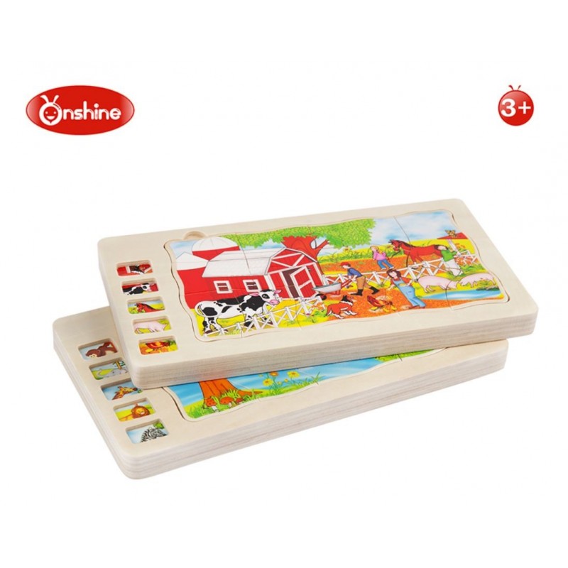 Duże puzzle warstwowe farma