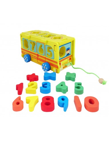 Autobus sorter z cyferkami puzzle