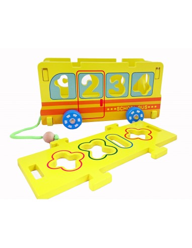 Autobus sorter z cyferkami puzzle