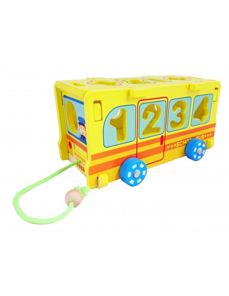 Autobus sorter z cyferkami puzzle