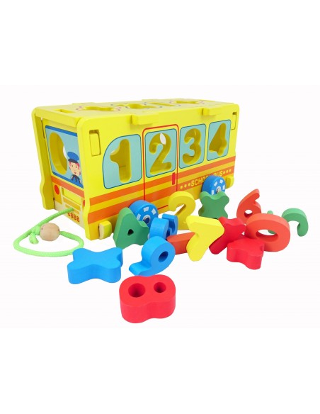 Autobus sorter z cyferkami puzzle