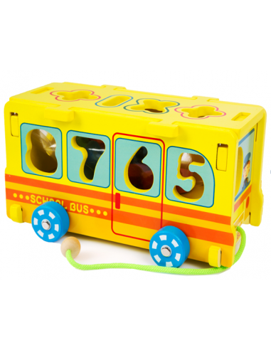 Autobus sorter z cyferkami puzzle