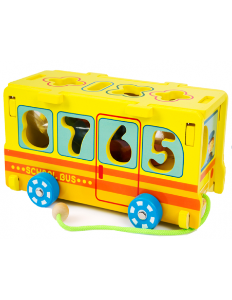 Autobus sorter z cyferkami puzzle