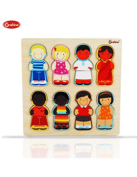 Puzzle kształty kolory skóry - tolerancja