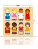 Puzzle kształty kolory skóry - tolerancja