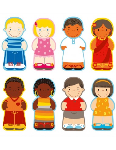 Puzzle kształty kolory skóry - tolerancja