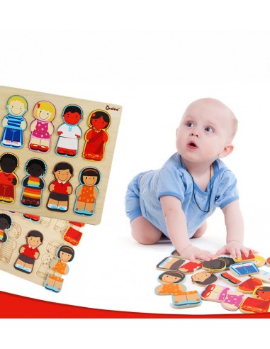 Puzzle kształty kolory skóry - tolerancja