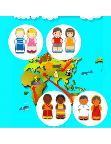 Puzzle kształty kolory skóry - tolerancja