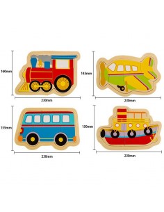 Układanka puzzle drewniane autobus 2