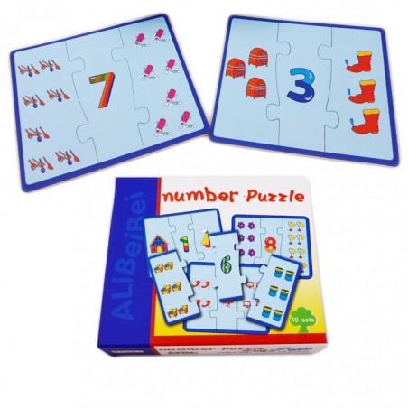 Puzzle Drewniane z cyframi