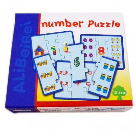 Puzzle Drewniane z cyframi