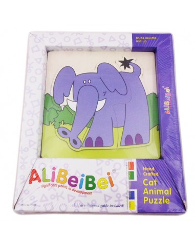 Drewniane puzzle - słoń