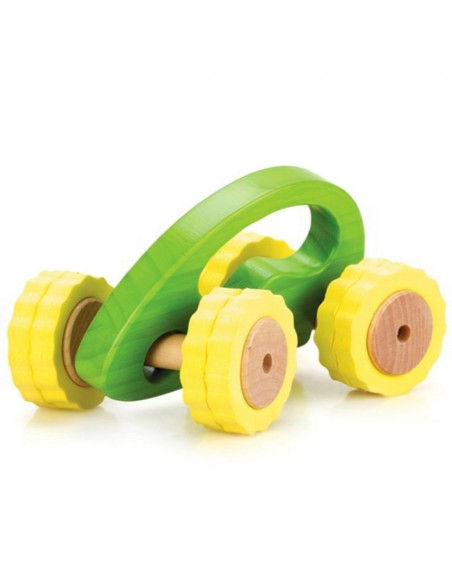 Duży drewniany samochód wyścigowy zielony Lucy & Leo