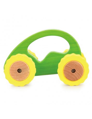 Duży drewniany samochód wyścigowy zielony Lucy & Leo