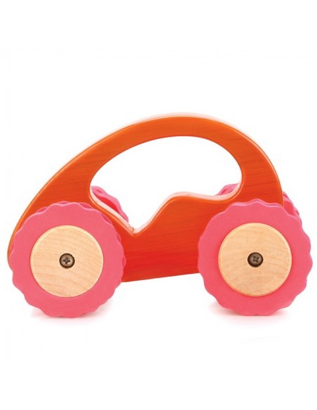Duży drewniany samochód wyścigowy Pomarańczowy Lucy & Leo