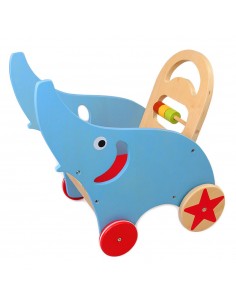 Drewniany Pchacz Słoń Janod 2