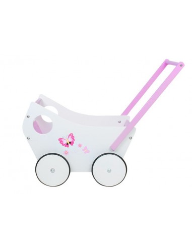 Drewniany wózek dla lalek chodzik pchacz