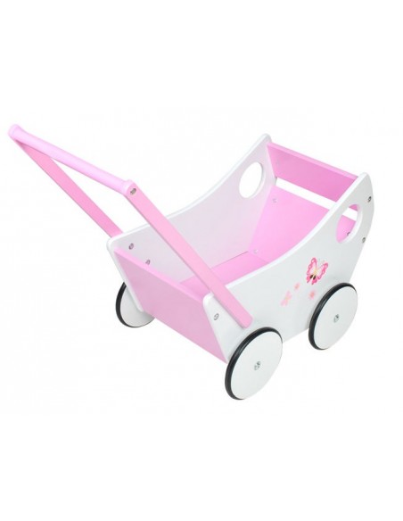 Drewniany wózek dla lalek chodzik pchacz