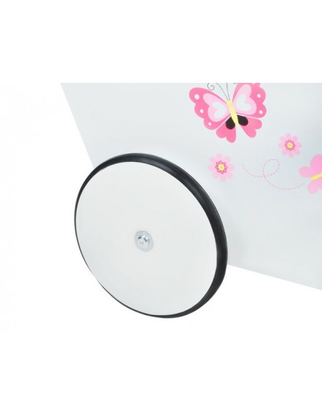 Drewniany wózek dla lalek chodzik pchacz