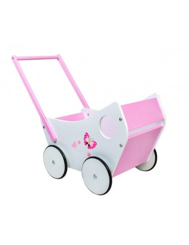 Drewniany wózek dla lalek chodzik pchacz