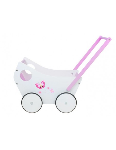 Drewniany wózek dla lalek chodzik pchacz