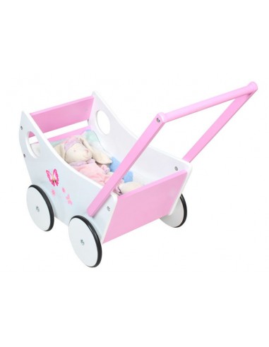 Drewniany wózek dla lalek chodzik pchacz